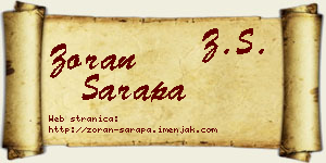Zoran Sarapa vizit kartica